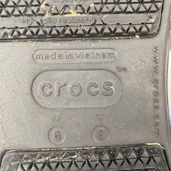 Crocs Bistro Work Clog Slip Resistant, Men's size M6 W8 Black/Lightning Bolts. - Picture 4 of 10